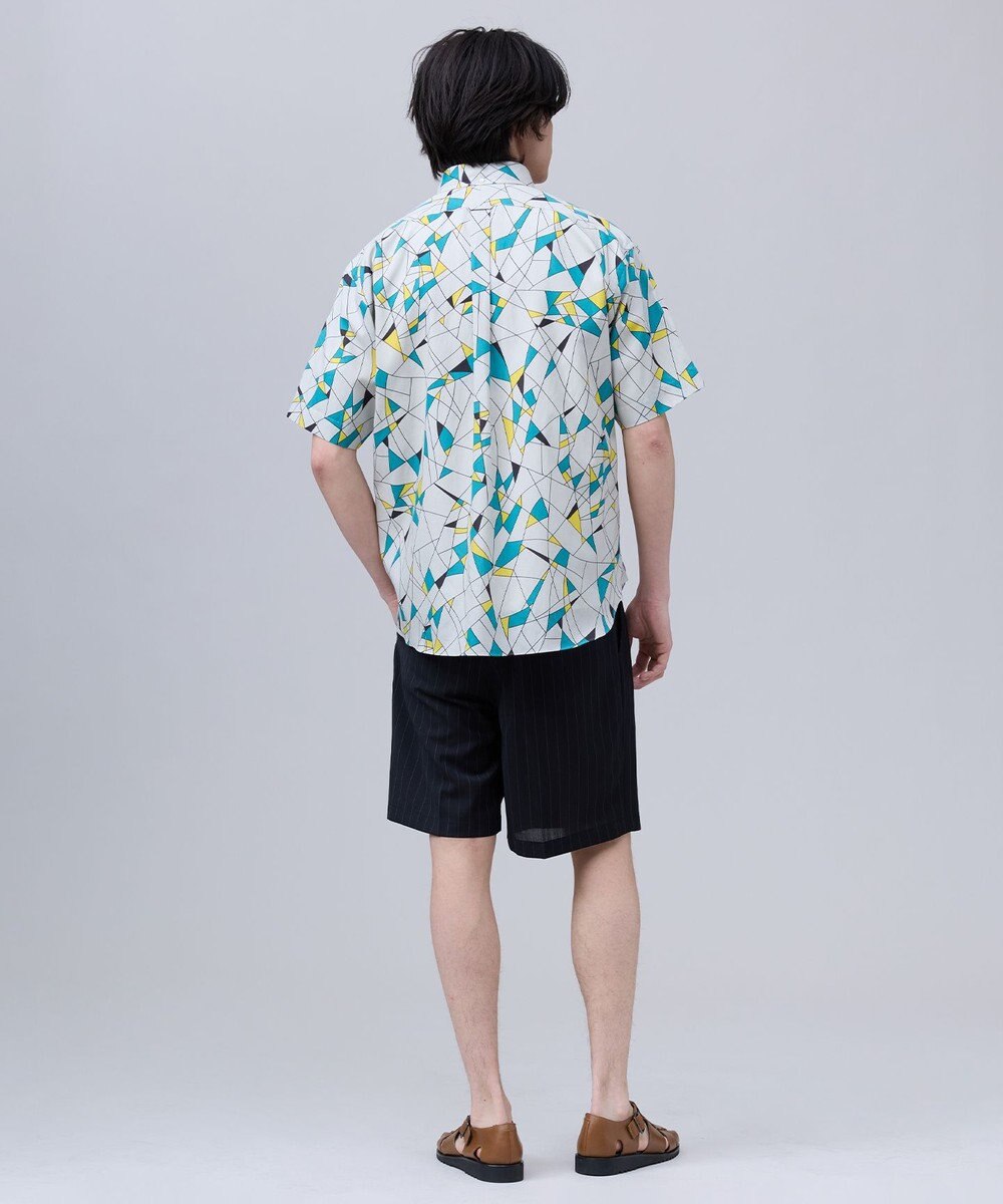 J.PRESS MEN 【J.PRESS ORIGINALS】Vintage Print Half Sleeve Shirt / B.D. / Baggy-Fit 