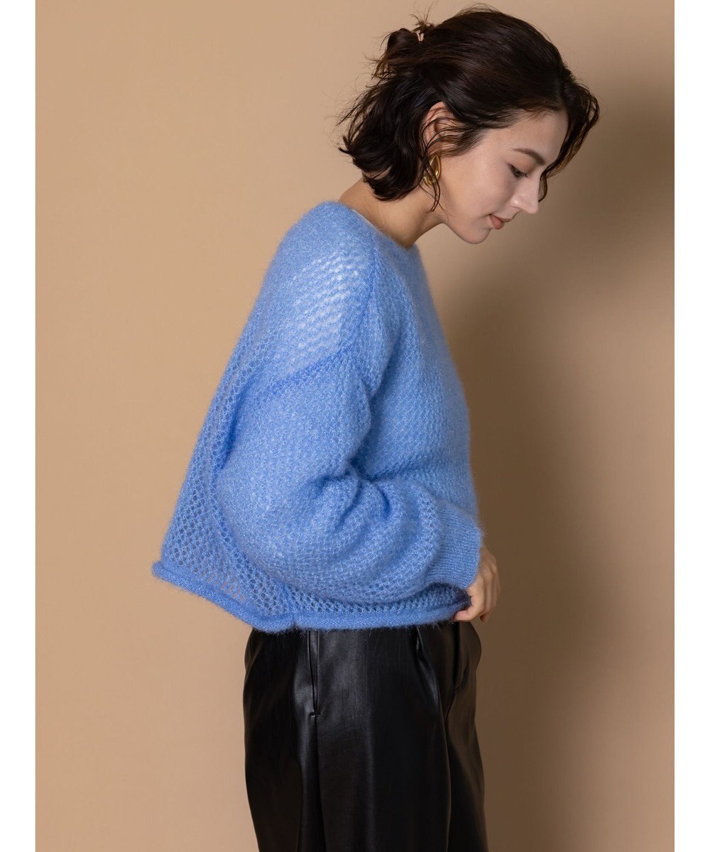 Te chichi 【泉 里香さん着用・Oggi.jp10/23掲載】キャットヤーンメッシュニット 