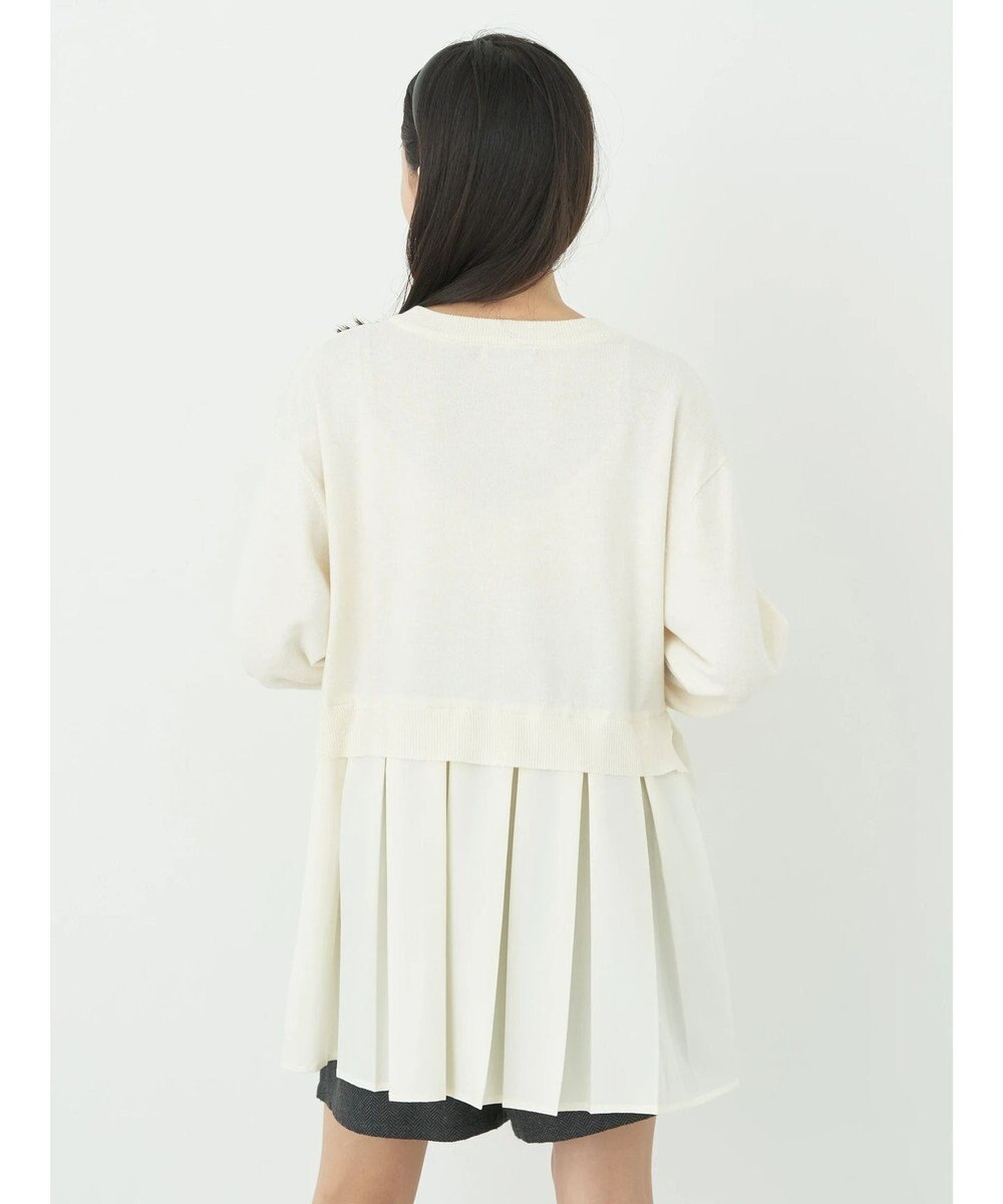 earth music&ecology プリーツドッキングカーディガン 