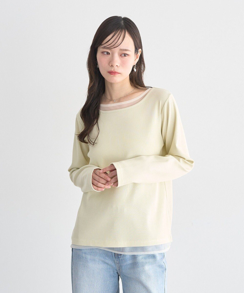 earth music&ecology レイヤード風テレコプルオーバー 