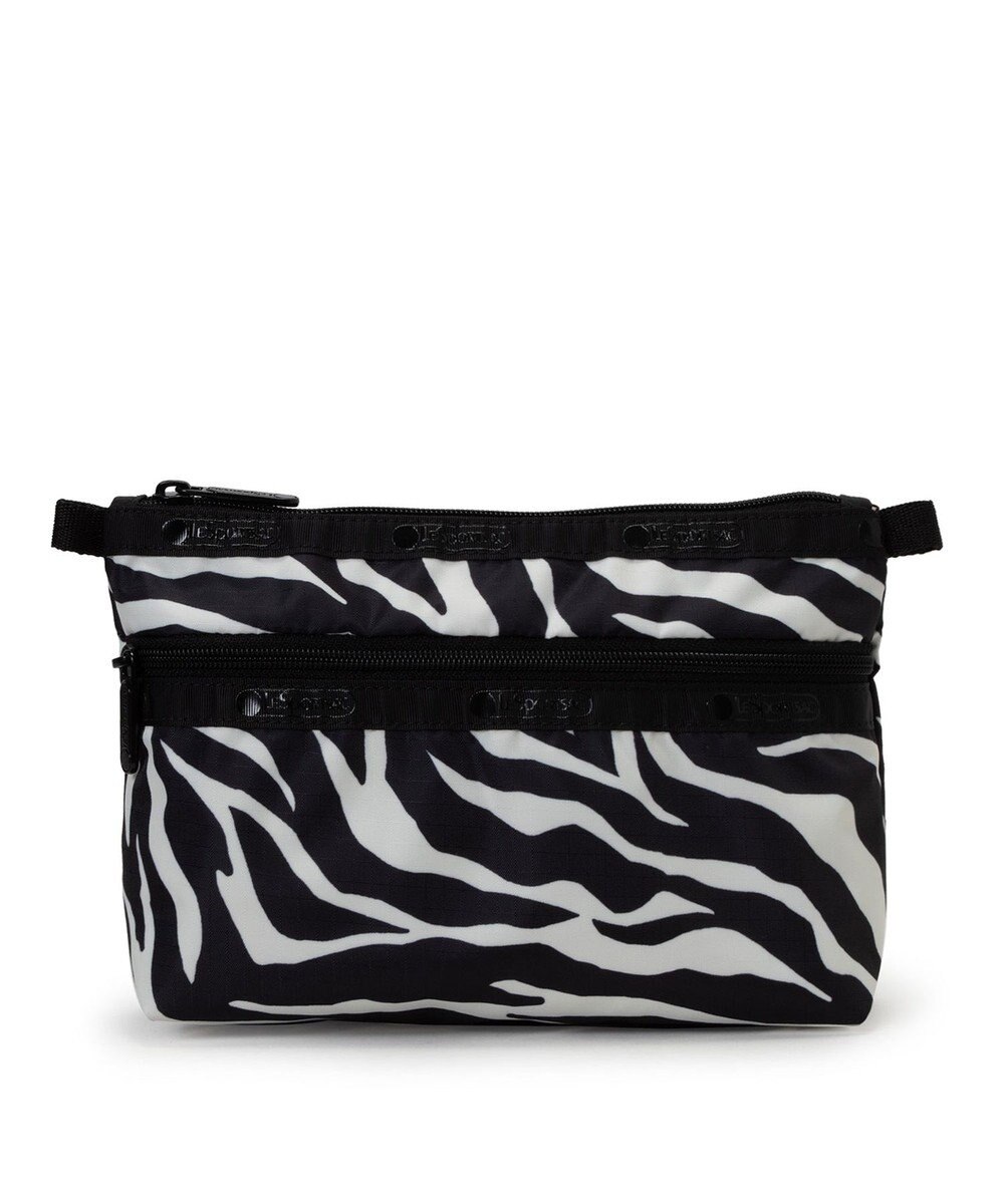 LeSportsac COSMETIC CLUTCH/クリームブラックゼブラ 