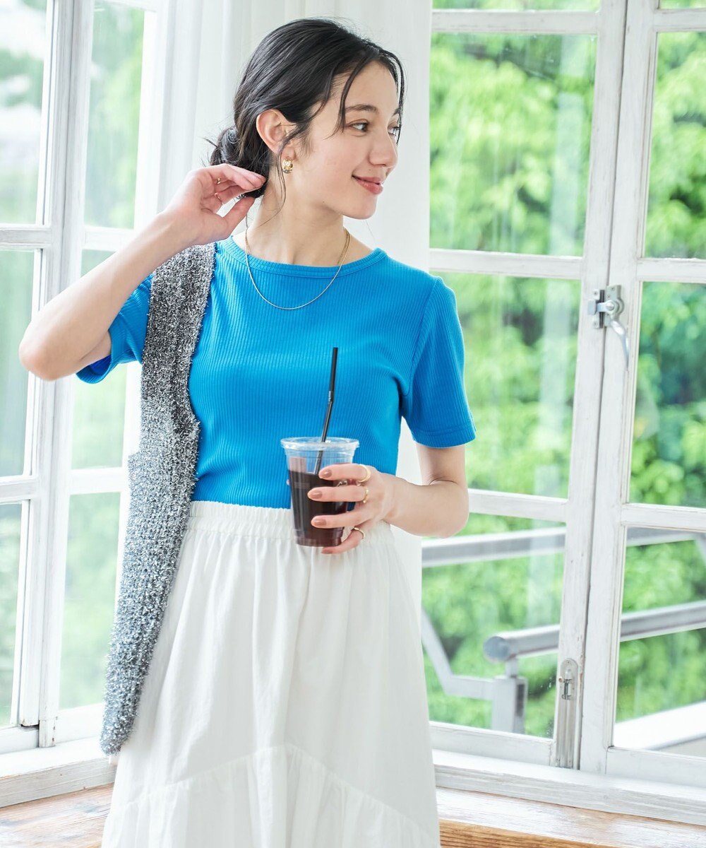 WEGO 【洗える/SML】コンパクトリブT 