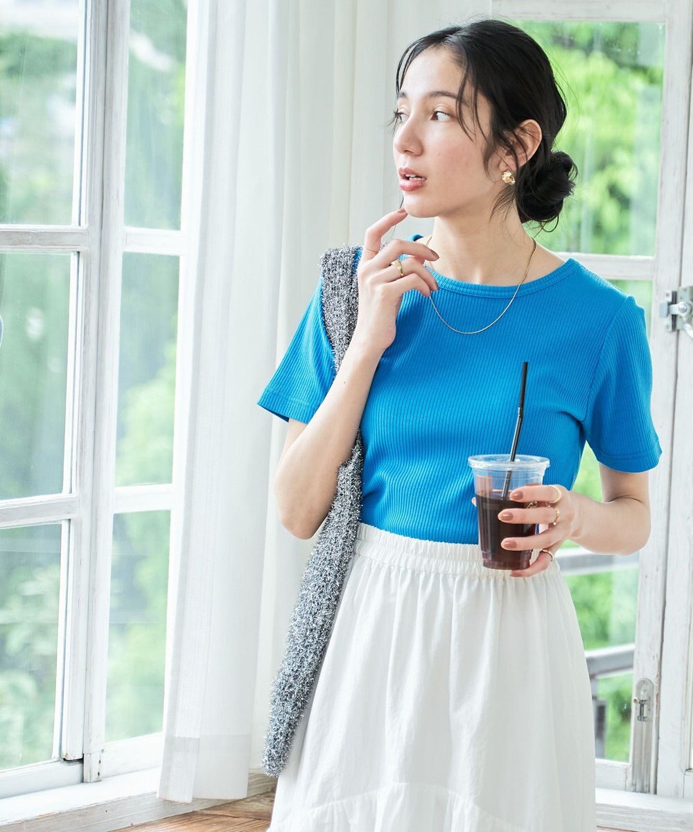 WEGO 【洗える/SML】コンパクトリブT 