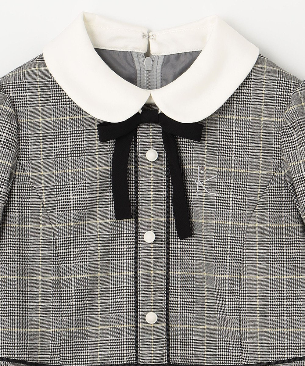 組曲 KIDS 【110-140cm】グレンチェック ワンピース 