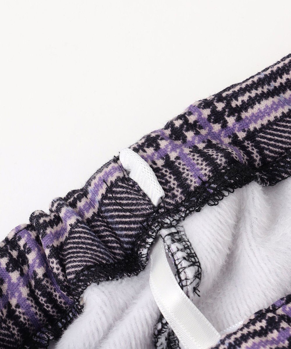 ANY KIDS レースアップ 裏シャギーワイドパンツ 