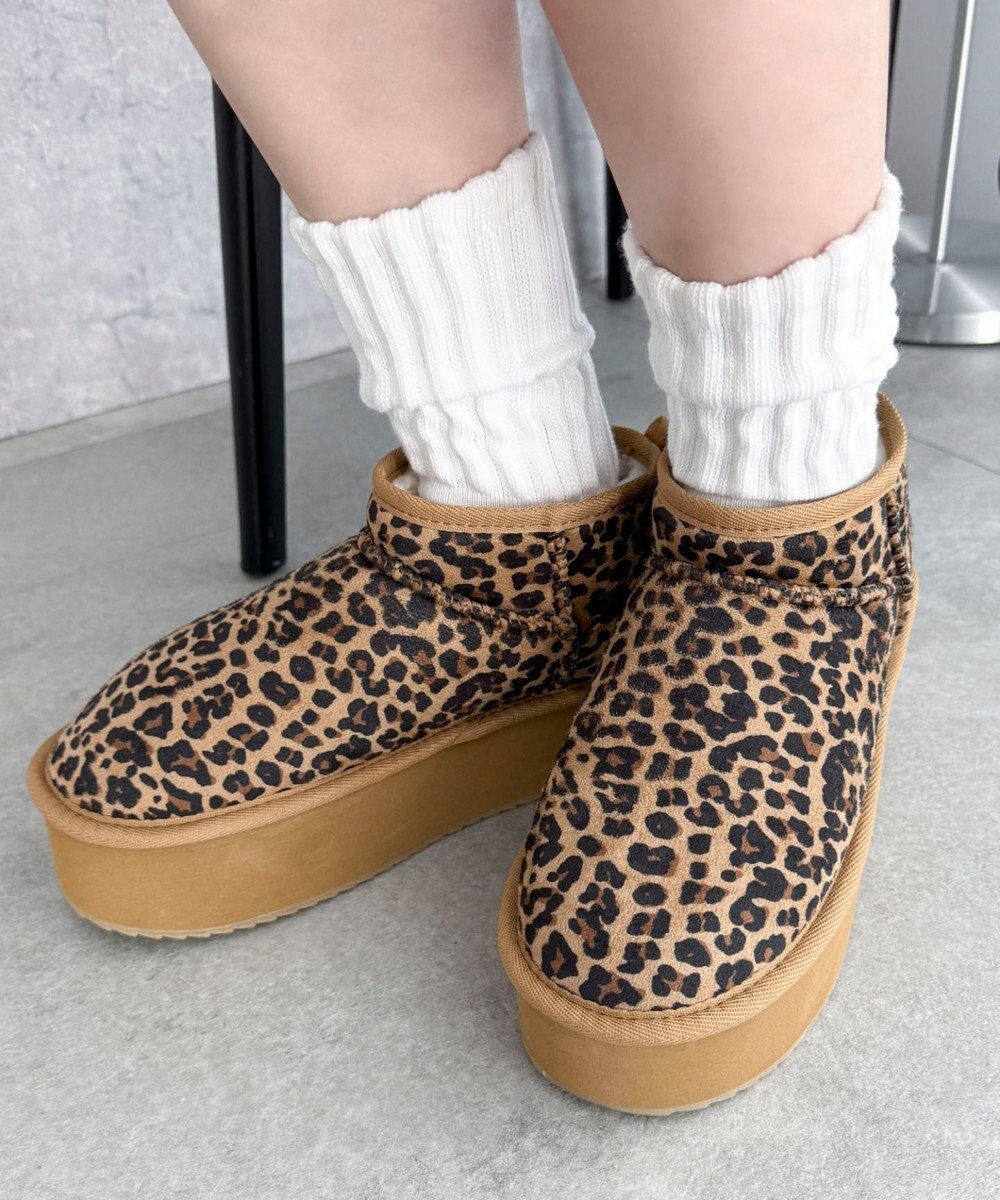 WEGO 【25年秋冬新作/あったかブーツ】厚底ムートンタッチブーツ 