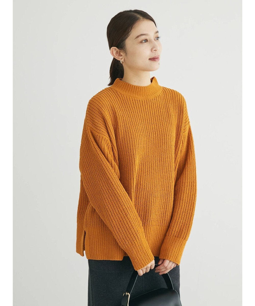 Green Parks ｍｏｋｏモール畦編みモックネックプルオーバー 