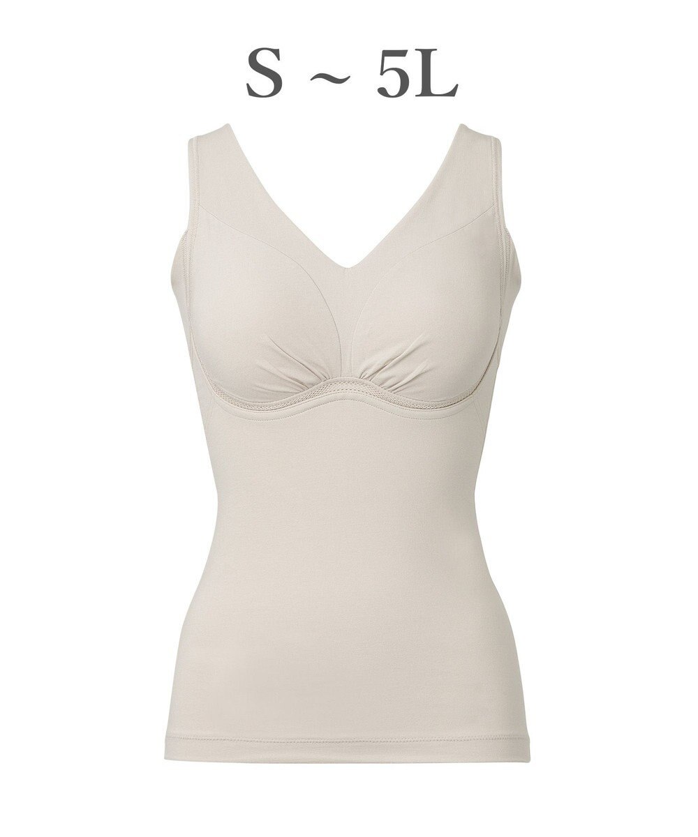 BRADELIS New York 【Yukine inc. / ブラデリス】ゆきねえ365綿混モアらく快適フルカップブラキャミ24 ノンワイヤー 補正 洋服に響きにくい ブラトップ カップ付き シェイパー YH524301 