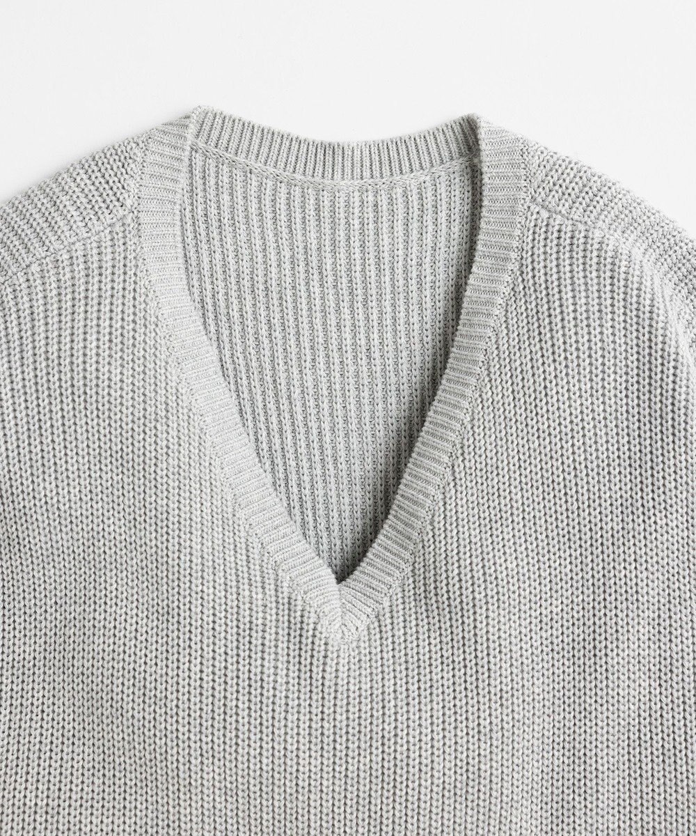 LENO V NECK ONEPIECE　Vネックニットワンピース 