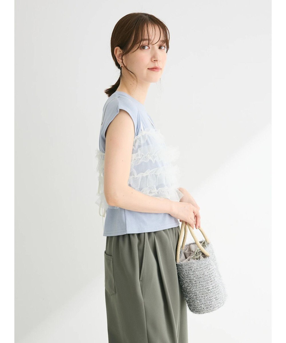 Green Parks ・ｓｗｉｎｇ　ｂｙ　ＳＥＴ２点チュールビスチェ＆フレンチＴ 