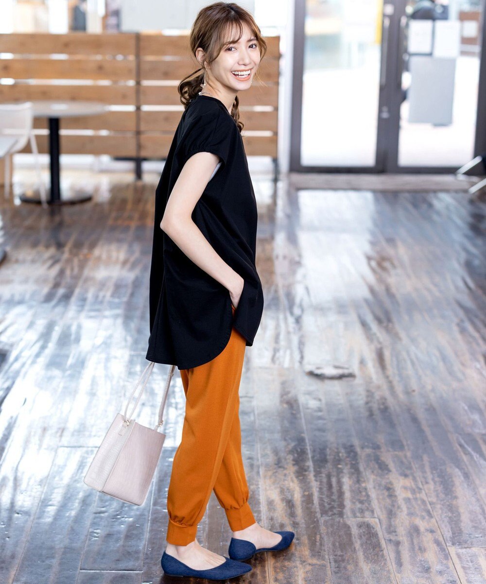 Tiaclasse L 【洗える】ボリュームフレンチカットソーチュニック 