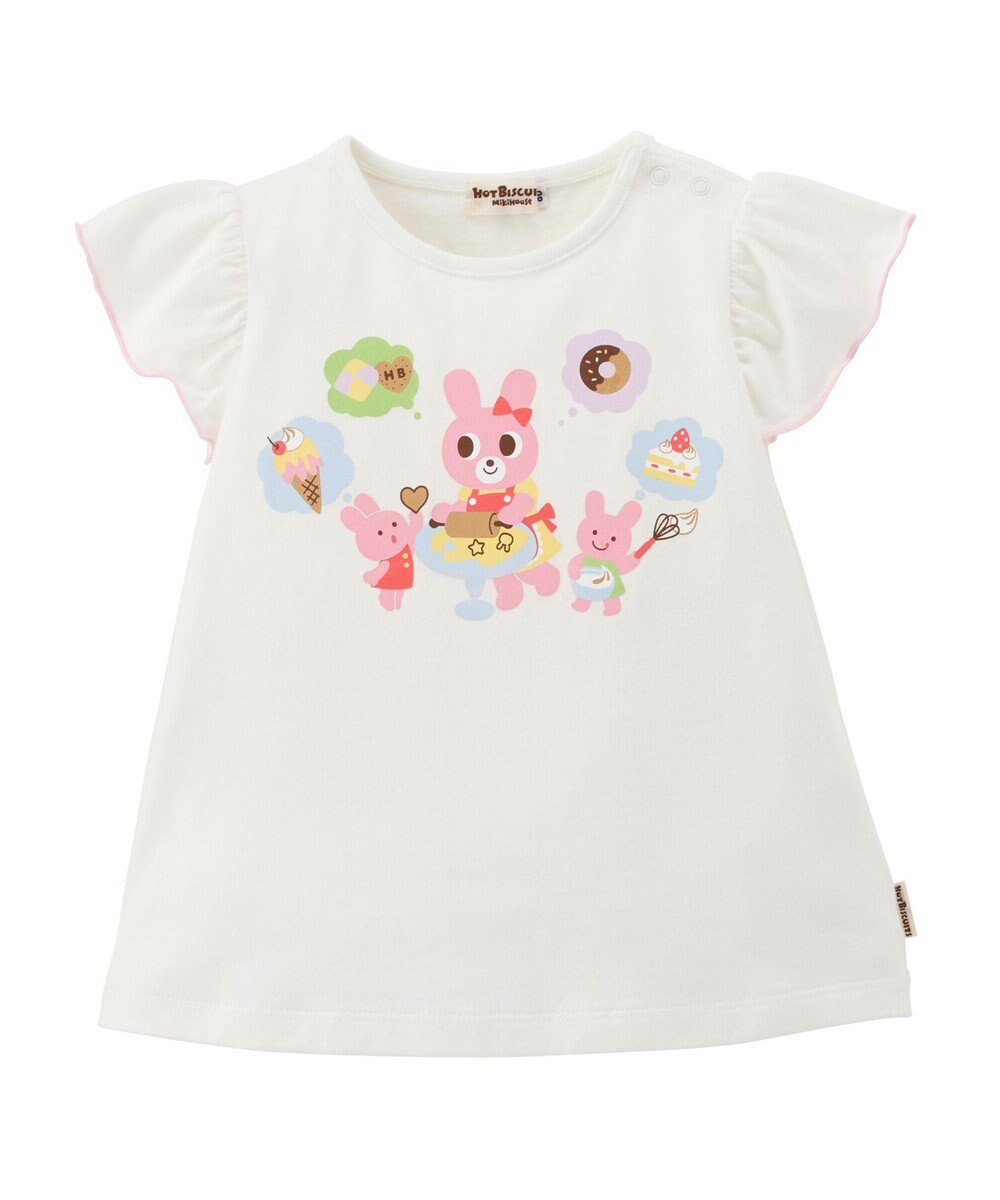 MIKI HOUSE HOT BISCUITS 【80-120cm】 キャビット×お菓子シリーズ 天竺素材半袖Tシャツ 