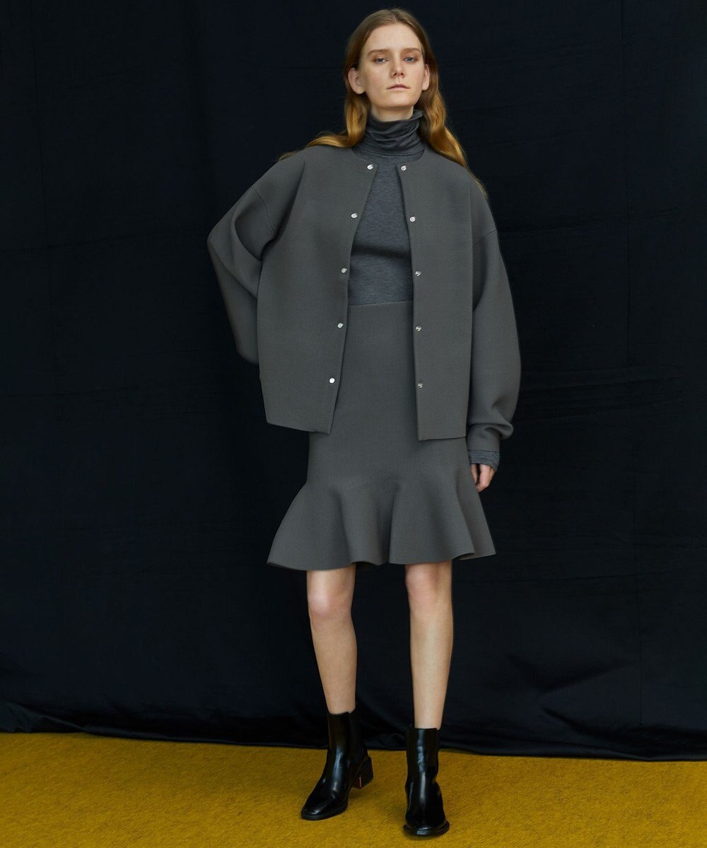 uncrave 【洗える】スムースニット ミニスカート（uncrave WHITE） 