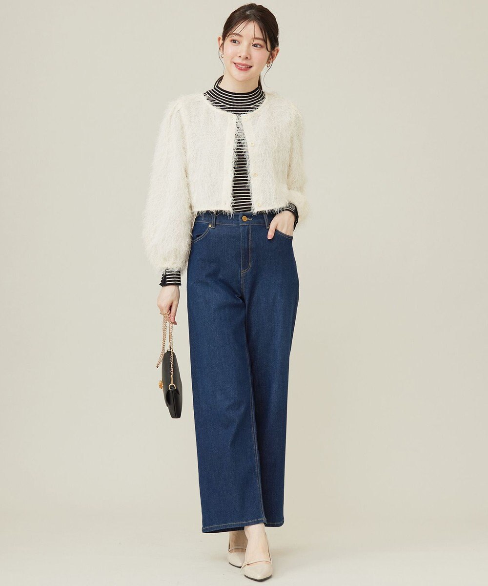 ANY SIS 【洗える】リブインナー ニット 