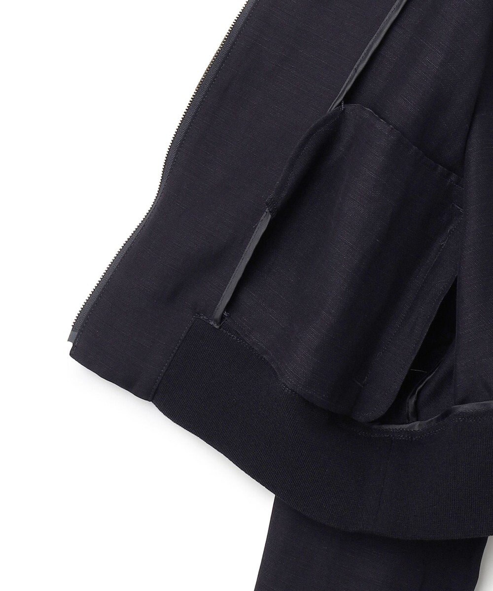 BEIGE， 【洗える】BERNARD / リネンノーカラーラップブルゾン 