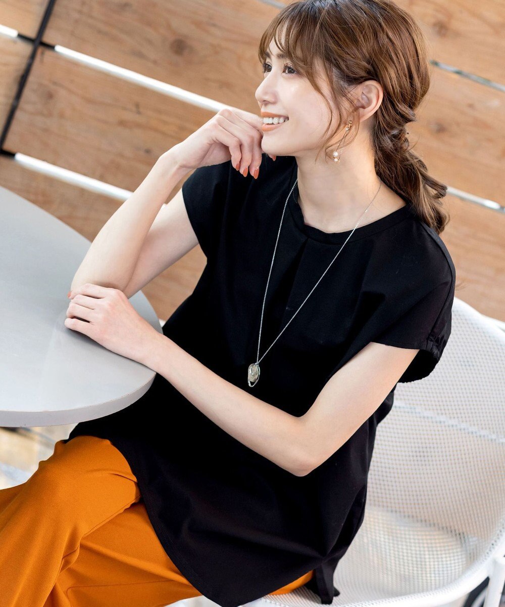 Tiaclasse L 【洗える】ボリュームフレンチカットソーチュニック 