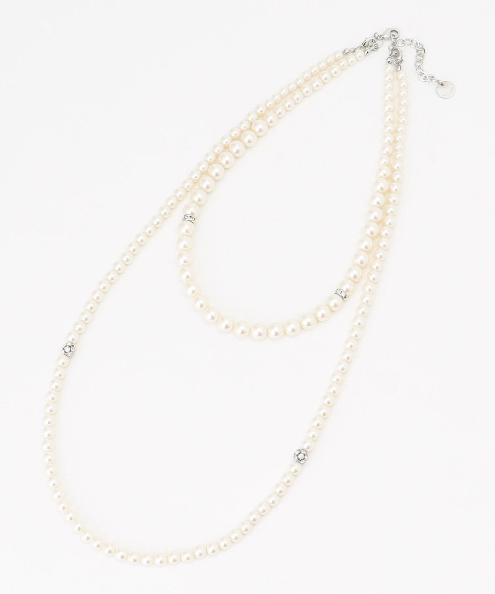 J.PRESS LADIES 【3way】2連パール ネックレス 