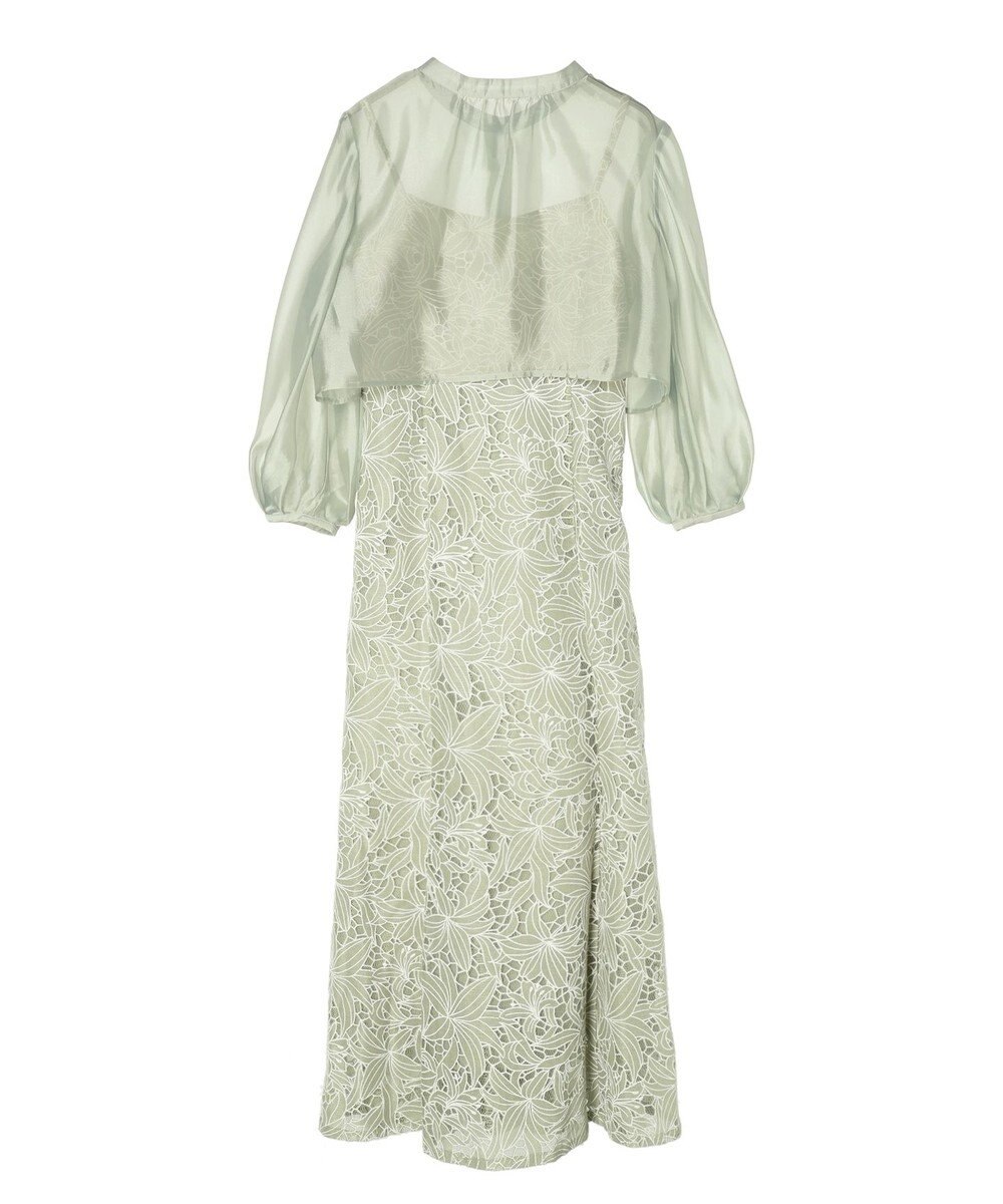 earth music&ecology ＳＥＴ２点　シアーブラウス＋レースキャミワンピース 