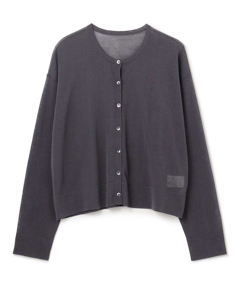 UNFILO 【洗える/接触冷感】 フロスティコットン クロップドカーディガン 