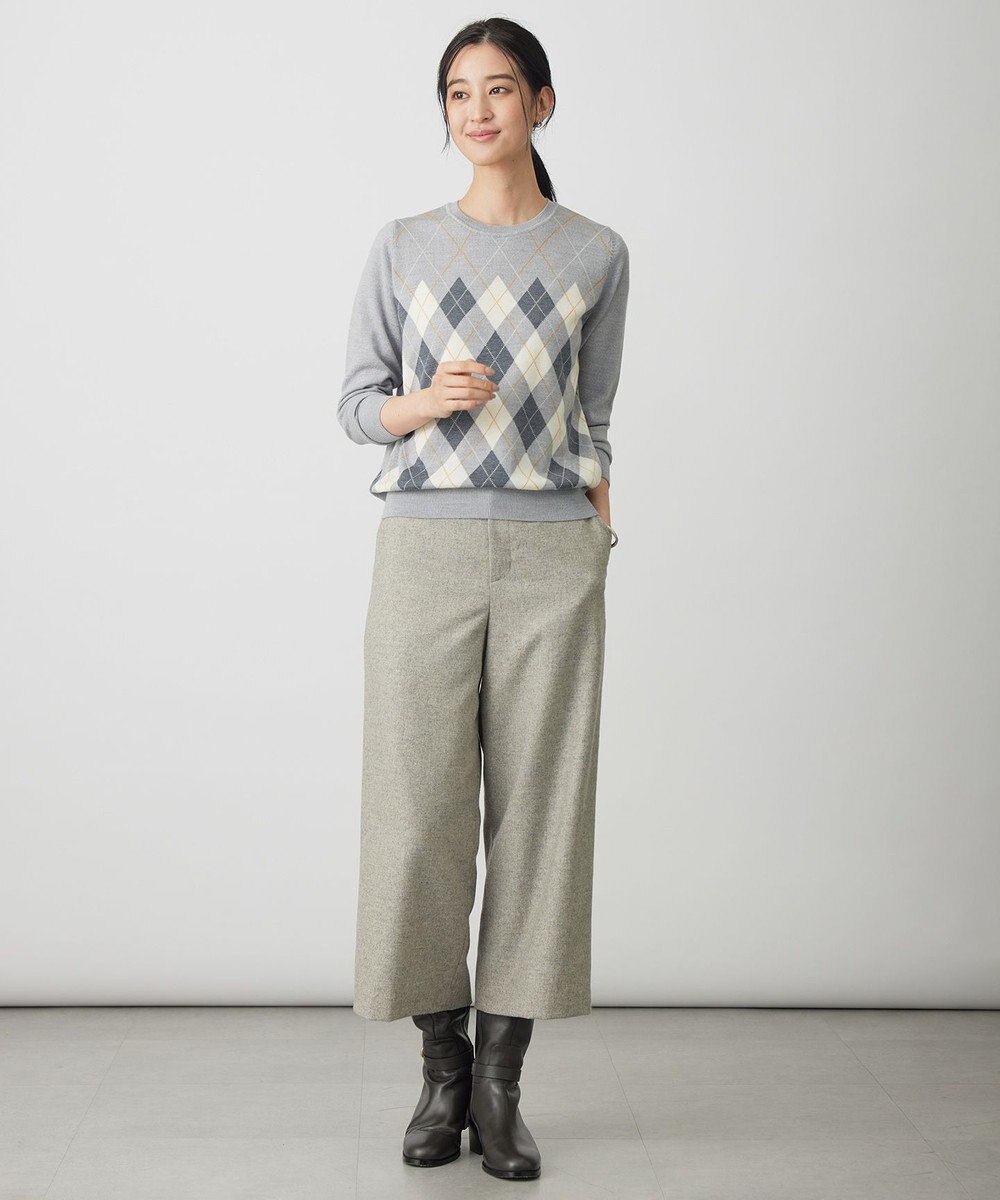 J.PRESS LADIES S ラメツイード クロップド パンツ 