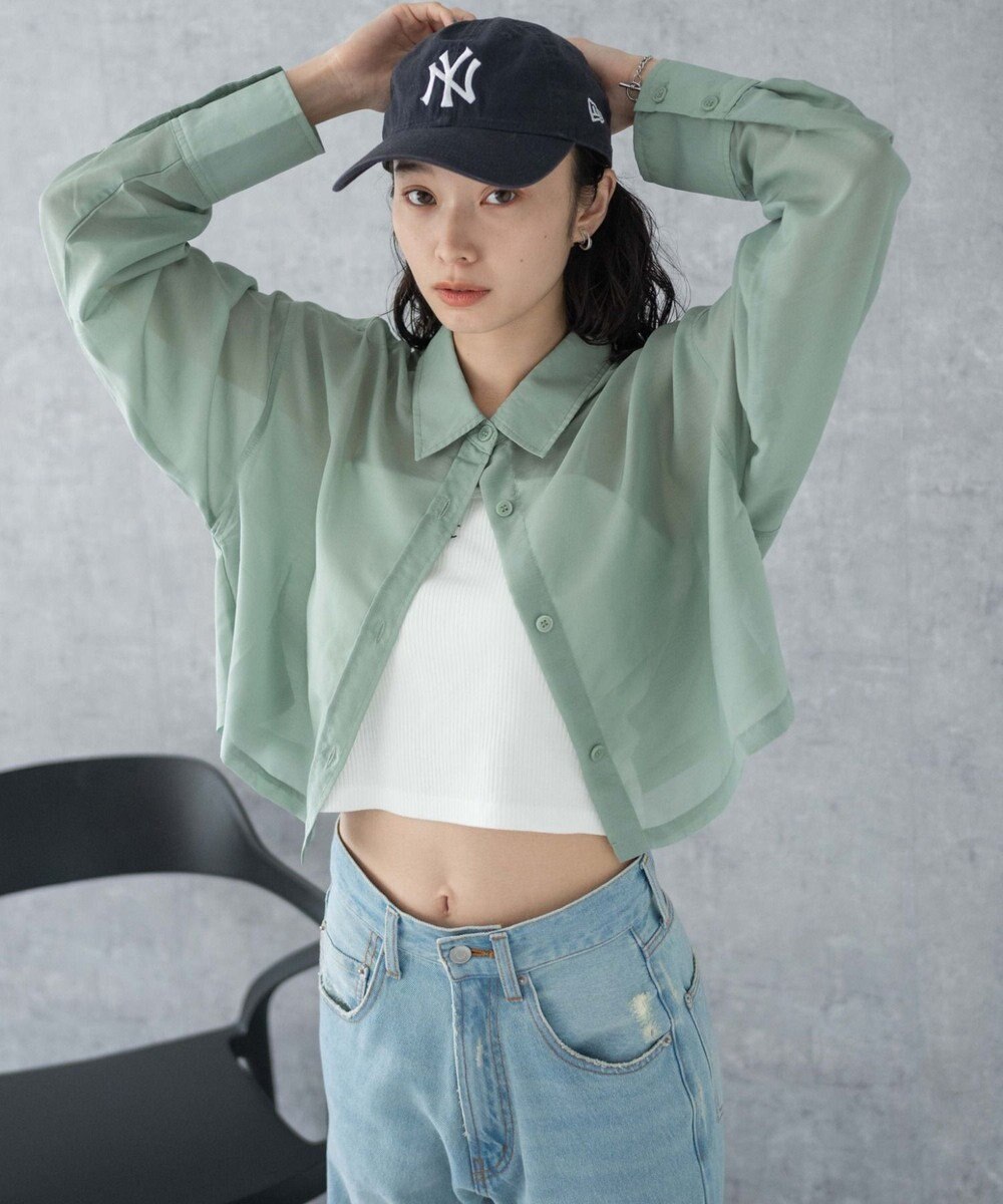 WEGO 【シワになりにくい】シアーショートシャツ 