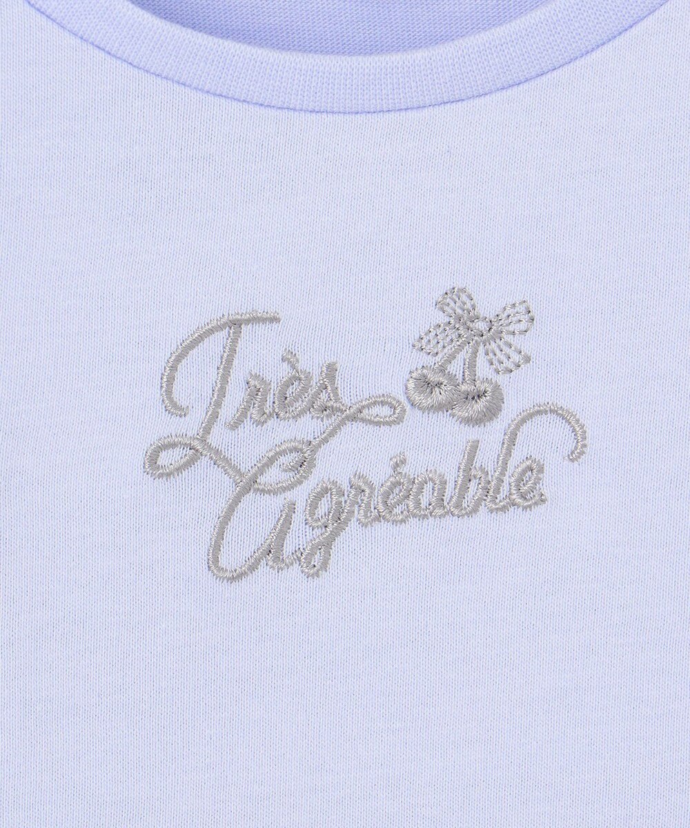 ANY KIDS リボン×チュール 七分袖Tシャツ 