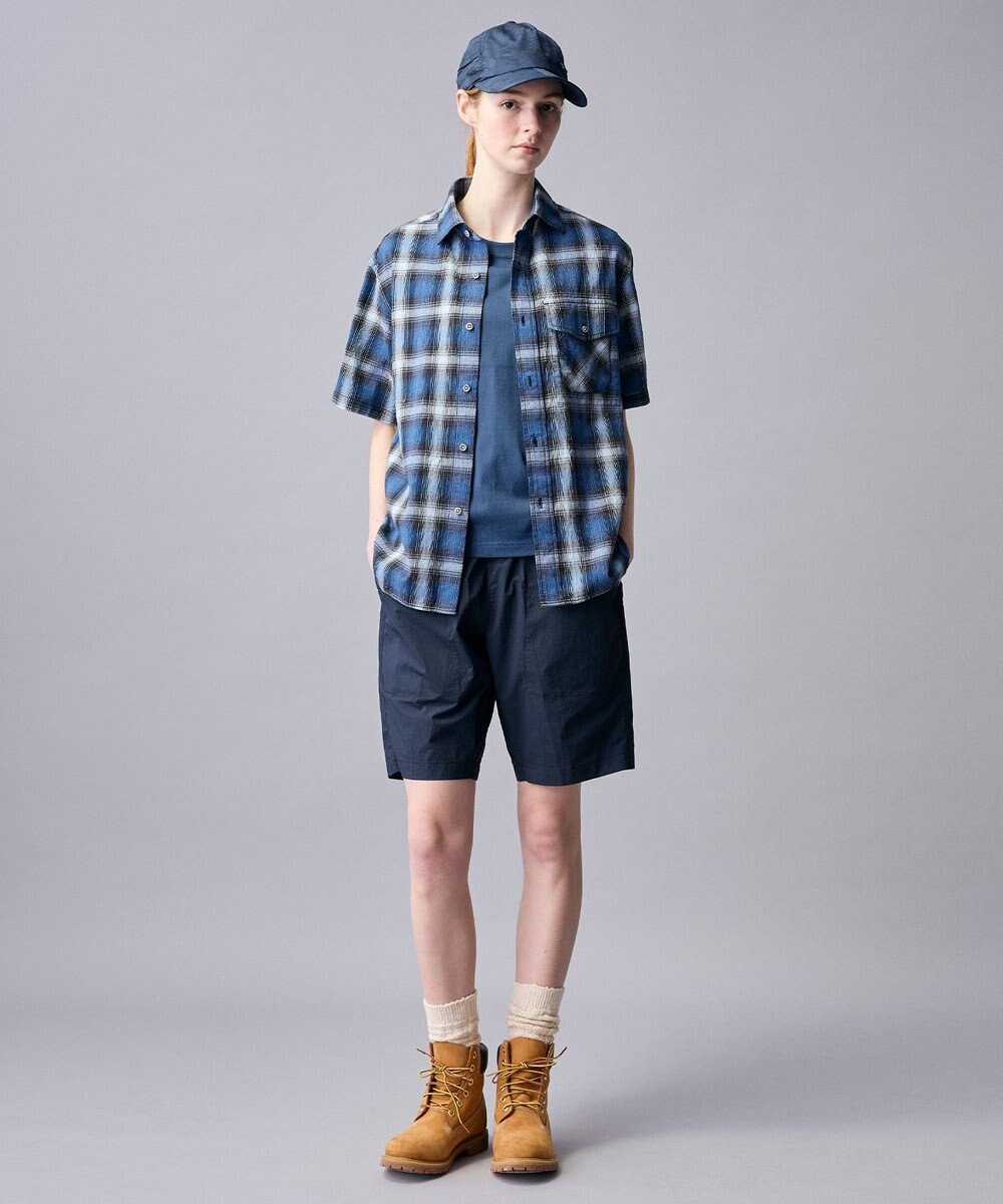 JOSEPH ABBOUD MOUNTAIN 【日本素材/ドライタッチ/軽量/オーガニックコットン】ドライチェック アウトドアシャツ 