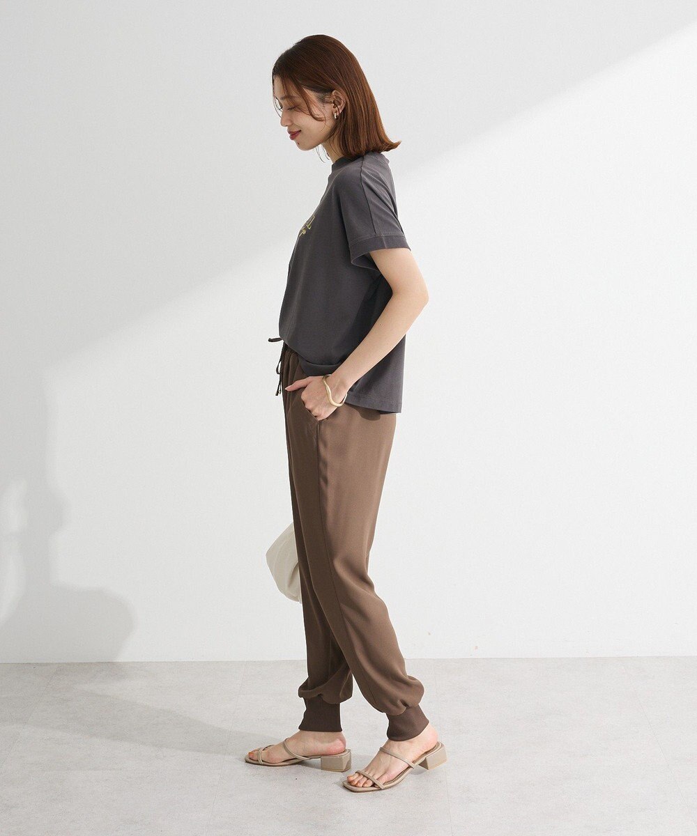 Green Parks フレンチスリーブ刺繍シンプルロゴプルオーバー 