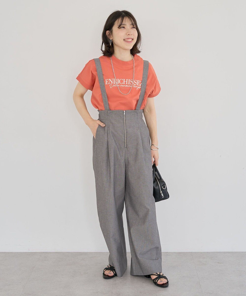 Green Parks フレンチスリーブ刺繍シンプルロゴプルオーバー 