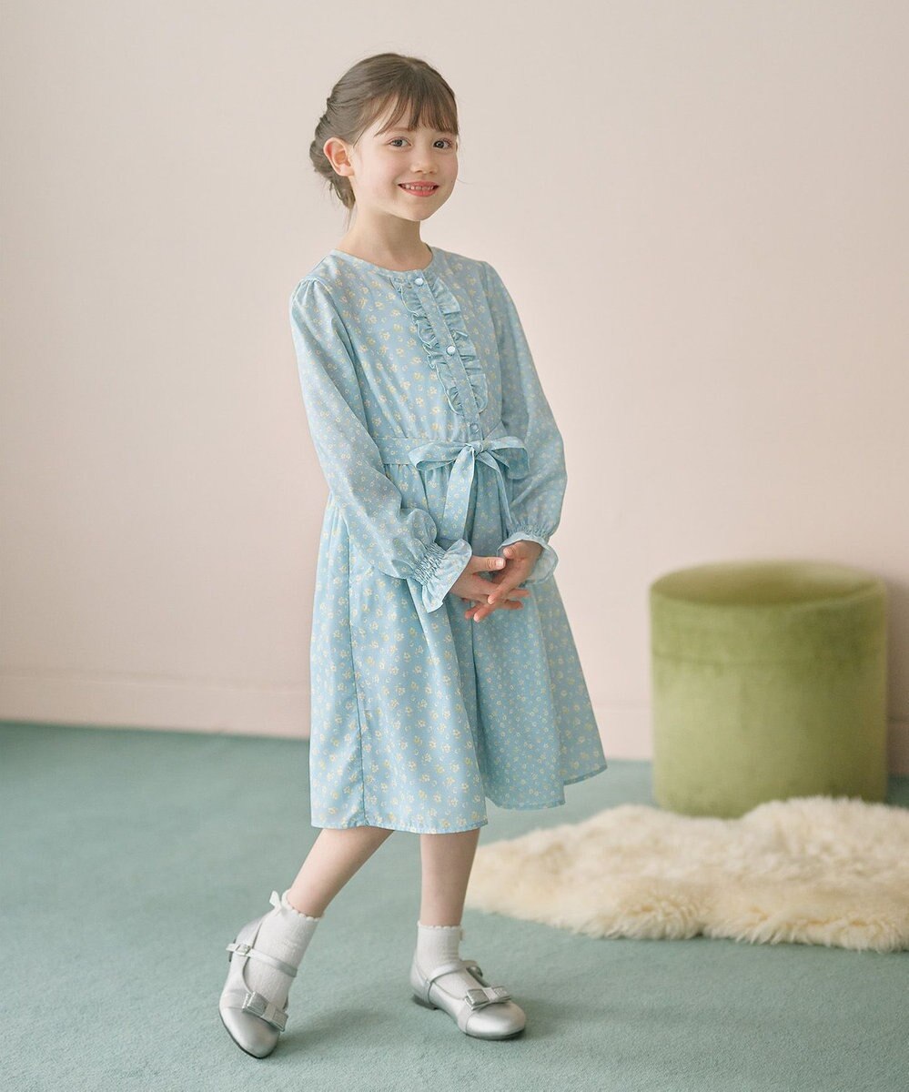組曲 KIDS 【150-160㎝】フラワーパッチワークワンピース 