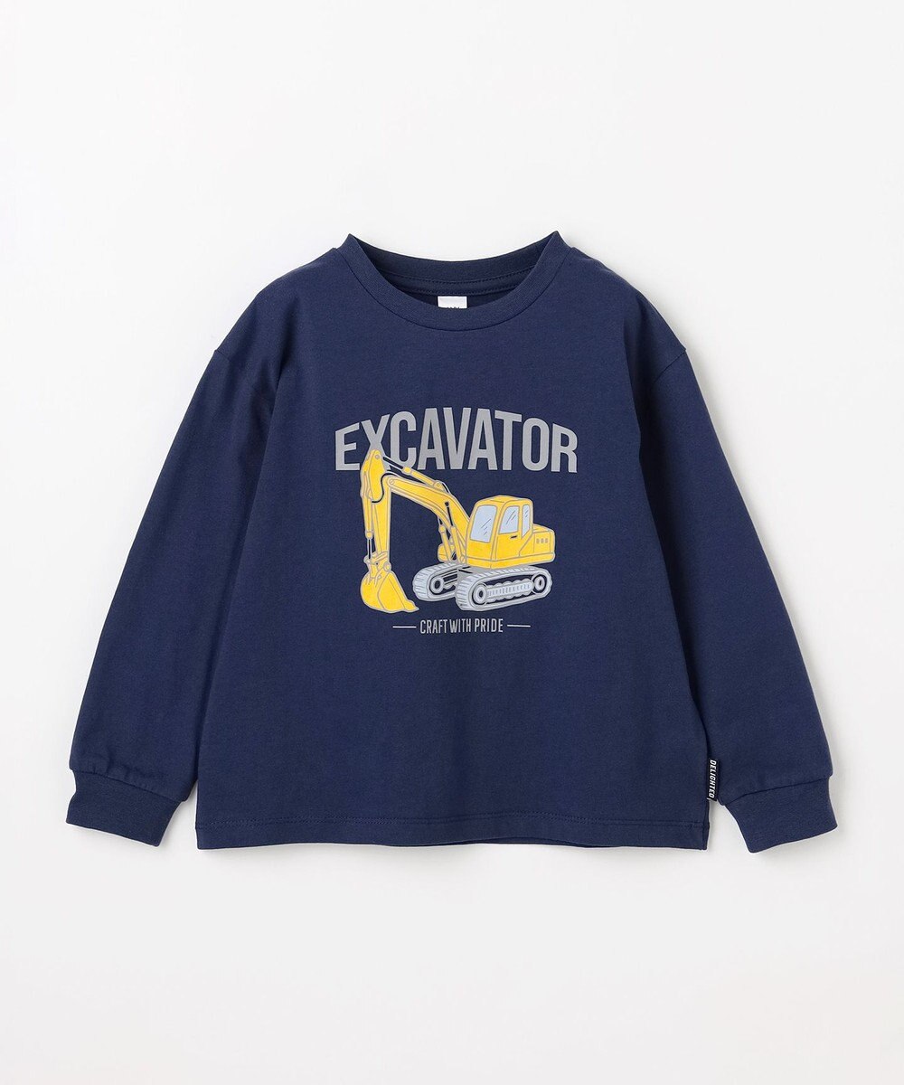ANY KIDS はたらく車プリント 長袖Tシャツ 