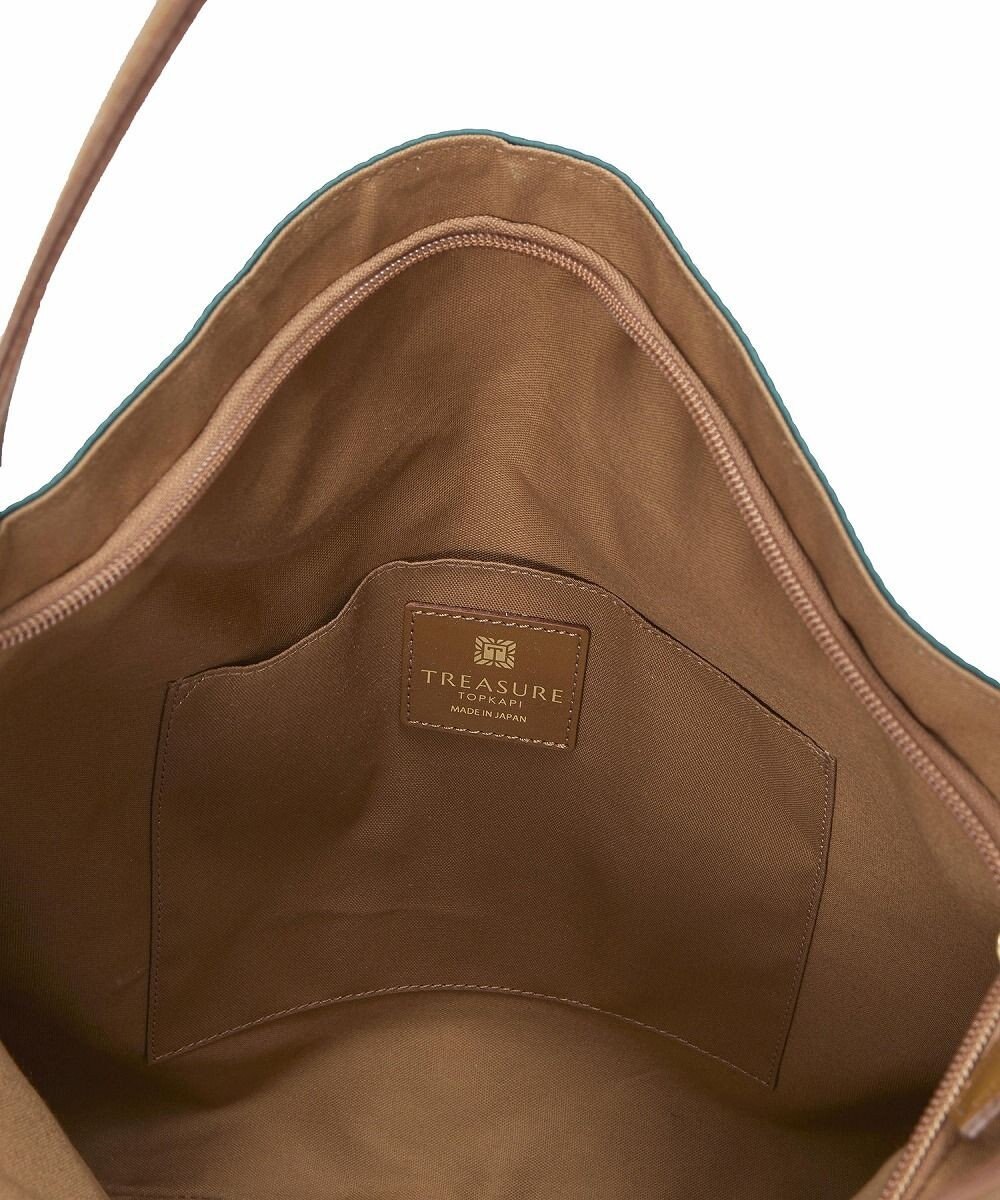TOPKAPI 【TREASURE TOPKAPI】マイルドサテン スカーフ柄 トートバッグ 