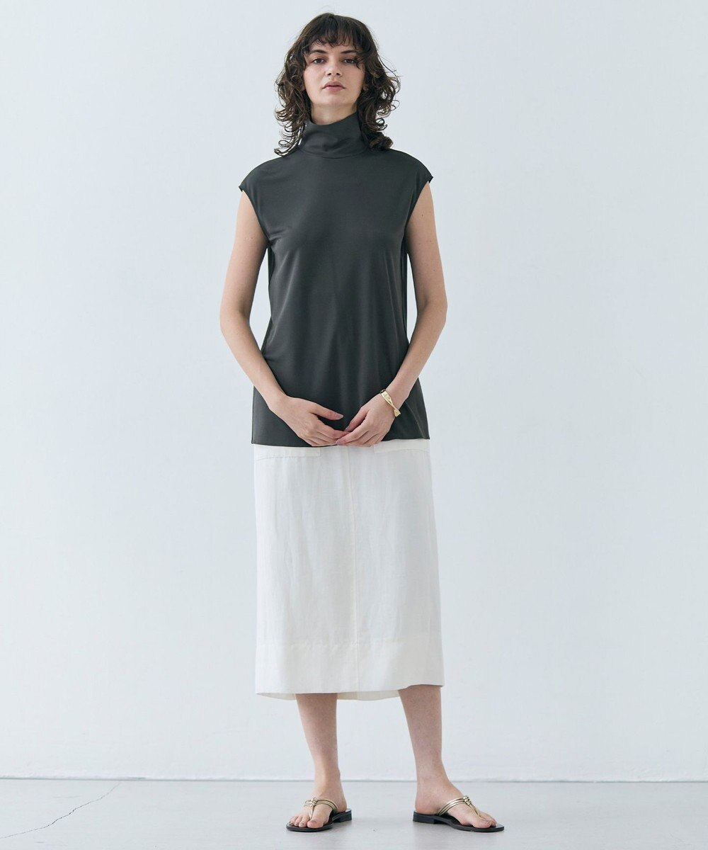 BEIGE， MELLE / ハイストレッチ ハイネックカットソー 