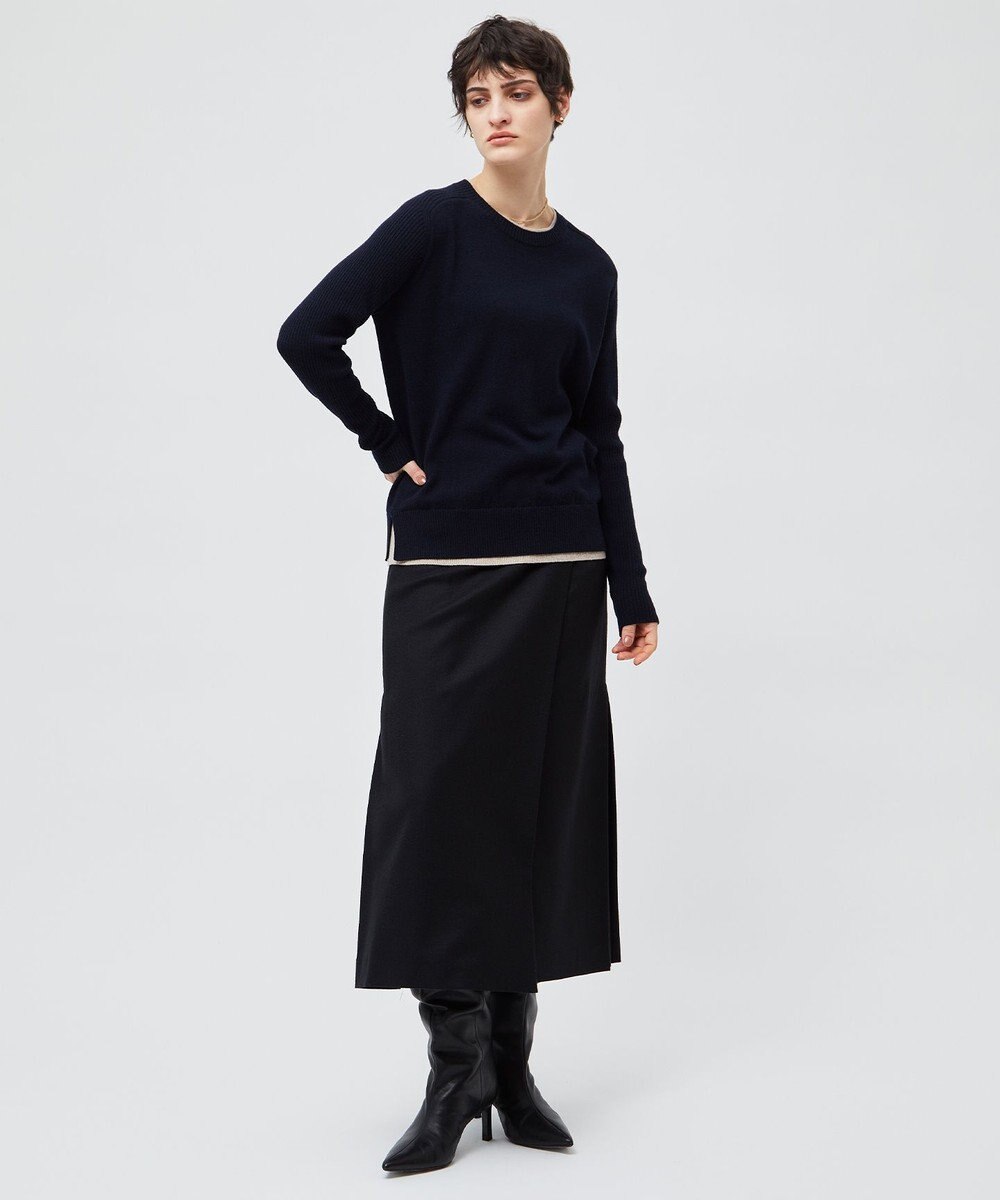 BEIGE， TERNES / ウールナローラップスカート 