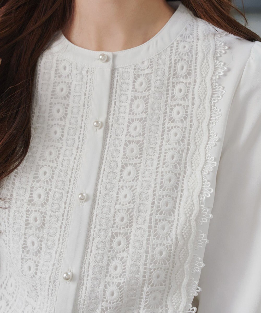 Tiaclasse L 【新色追加】レースブラウス 