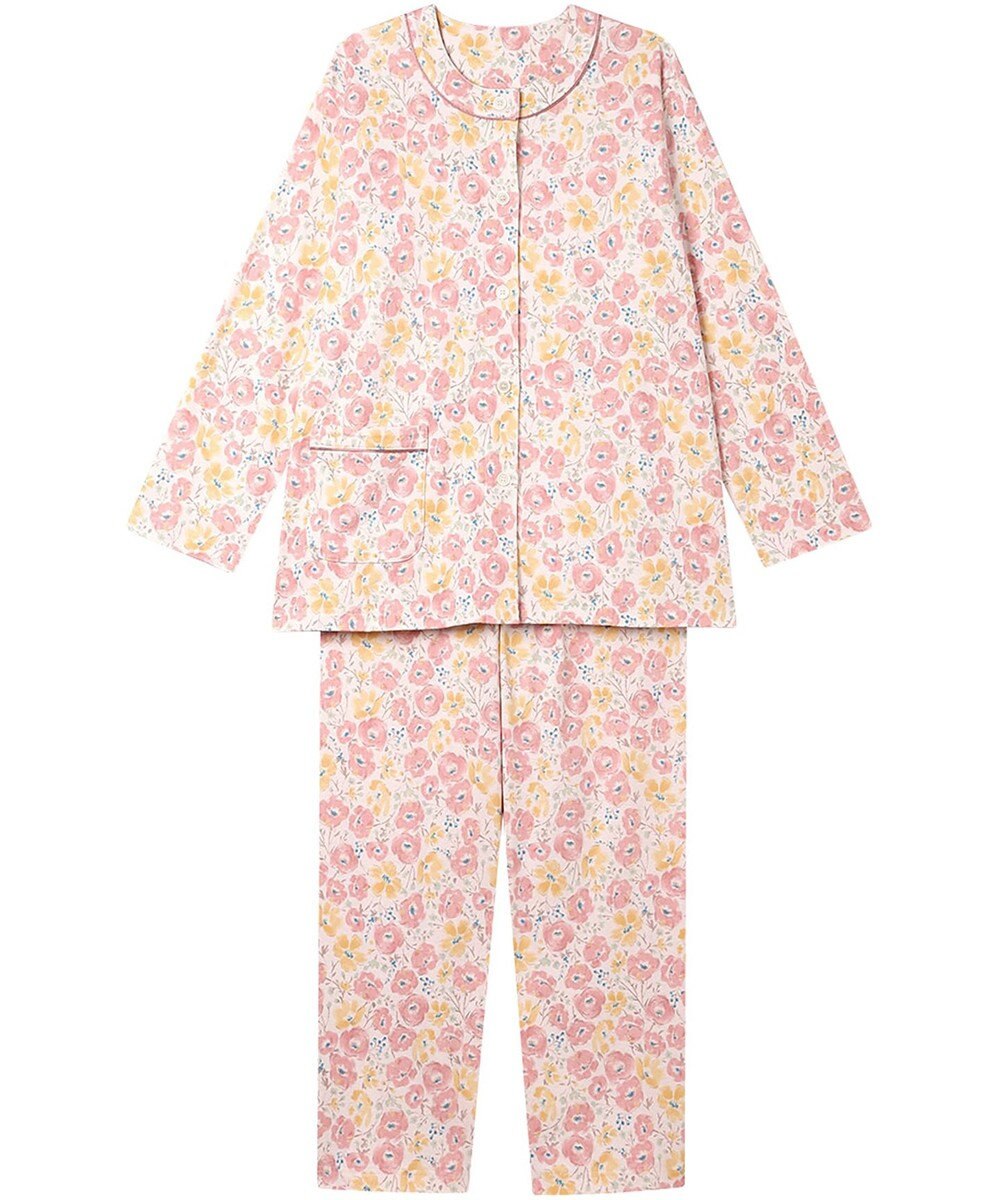 Wing パジャマ 綿100%(本体) スムース素材 長袖 長ズボン レディース EP6018 ウイング／ワコール 