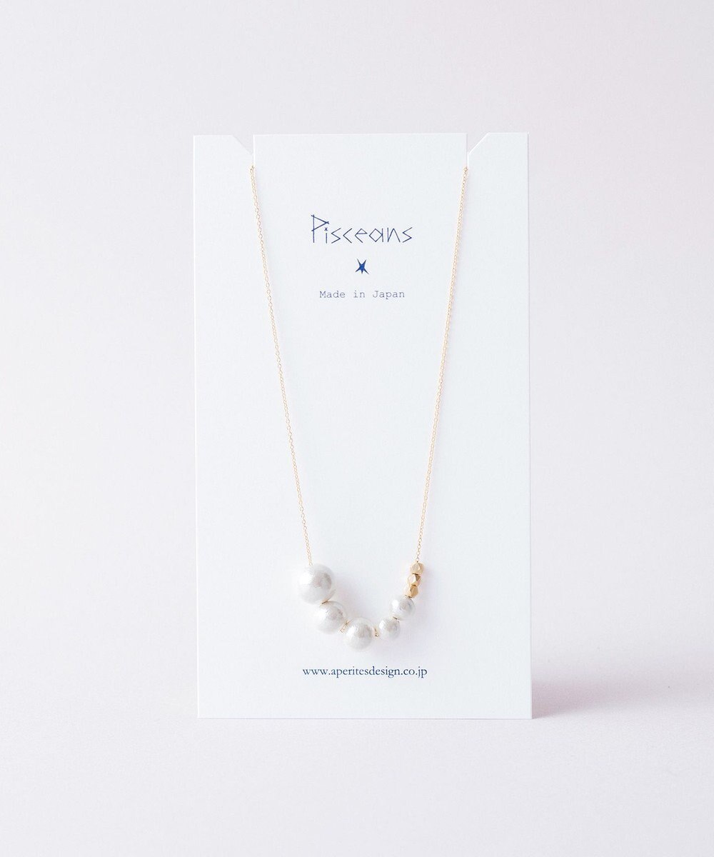 Pisceans グラデコットンパール&ビーズネックレス 