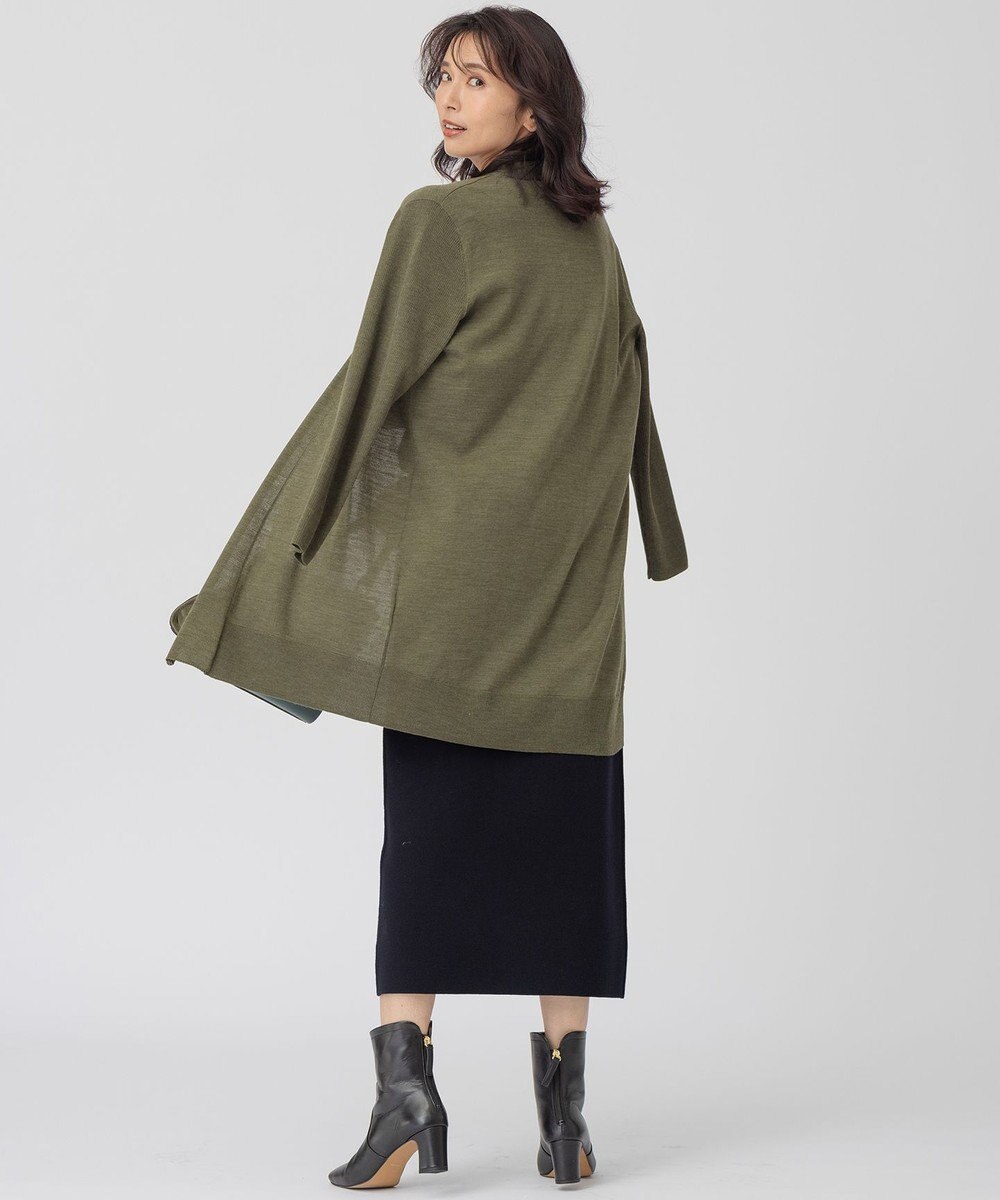 23区 サステナブルウール ショールカラー カーディガン 