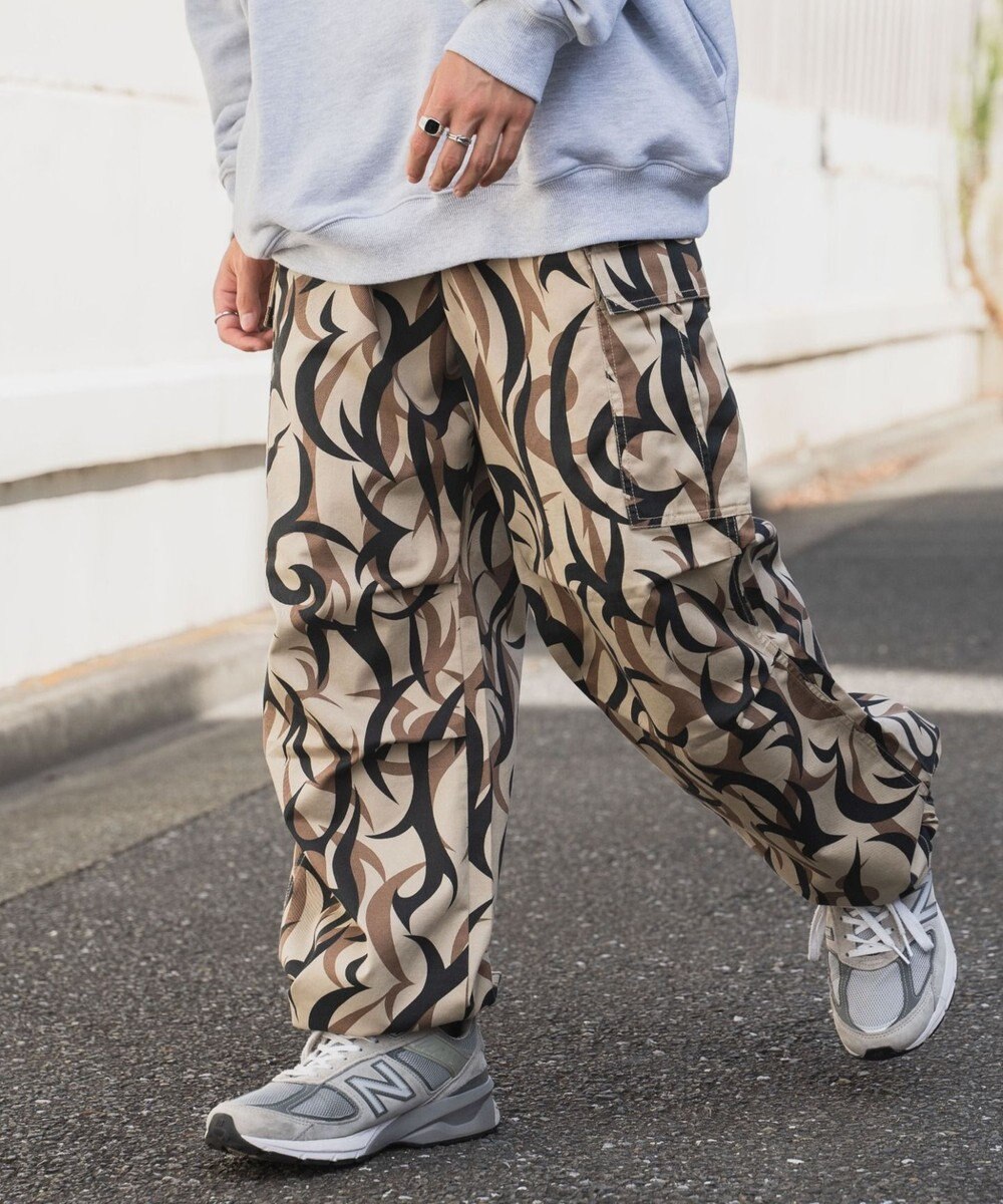 WEGO 【ユニセックス着用ITEM/SMLサイズ展開】ワイドカーゴパンツ 