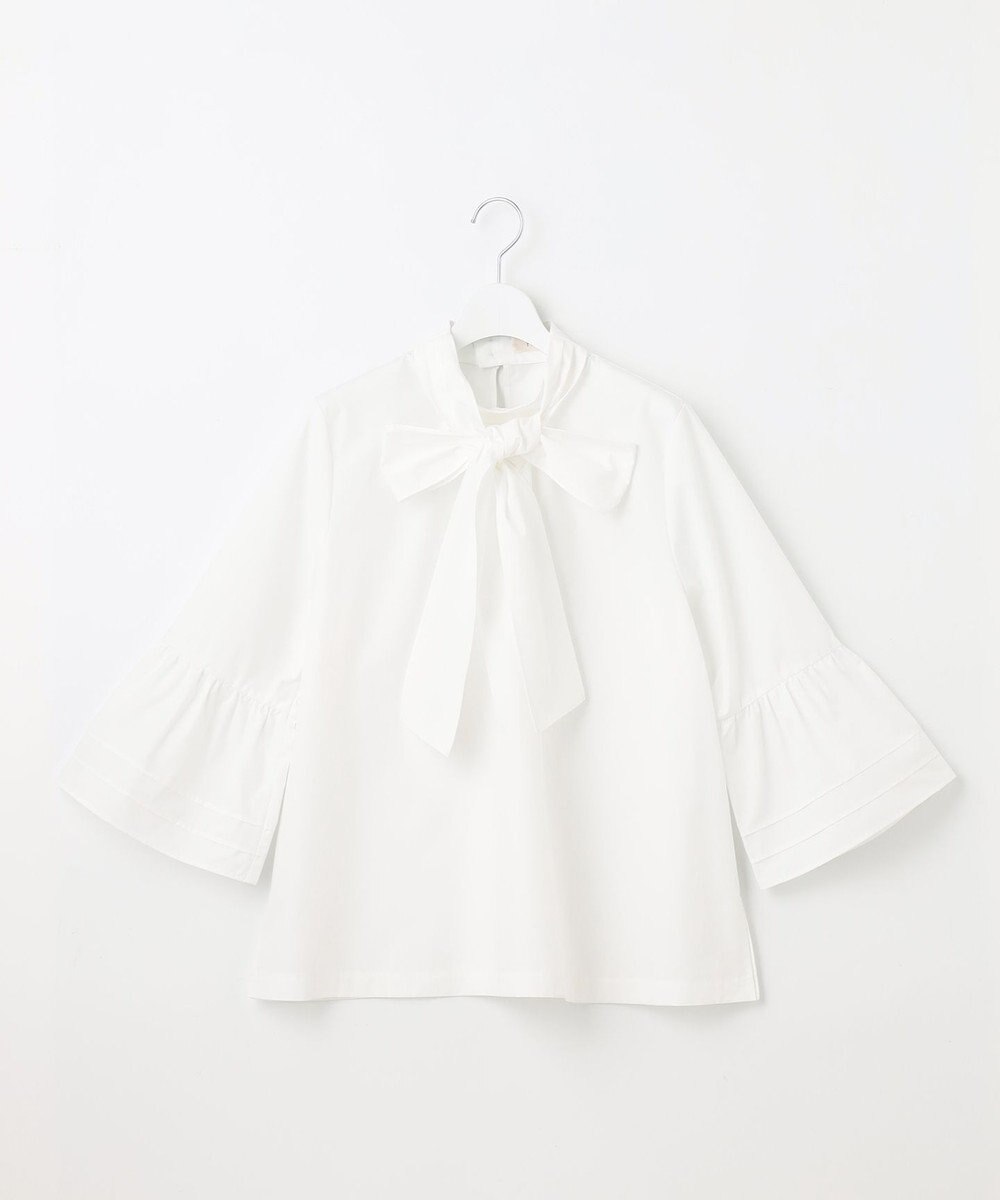 Feroux 【洗える・2WAY】リボンタイチュニック ブラウス 