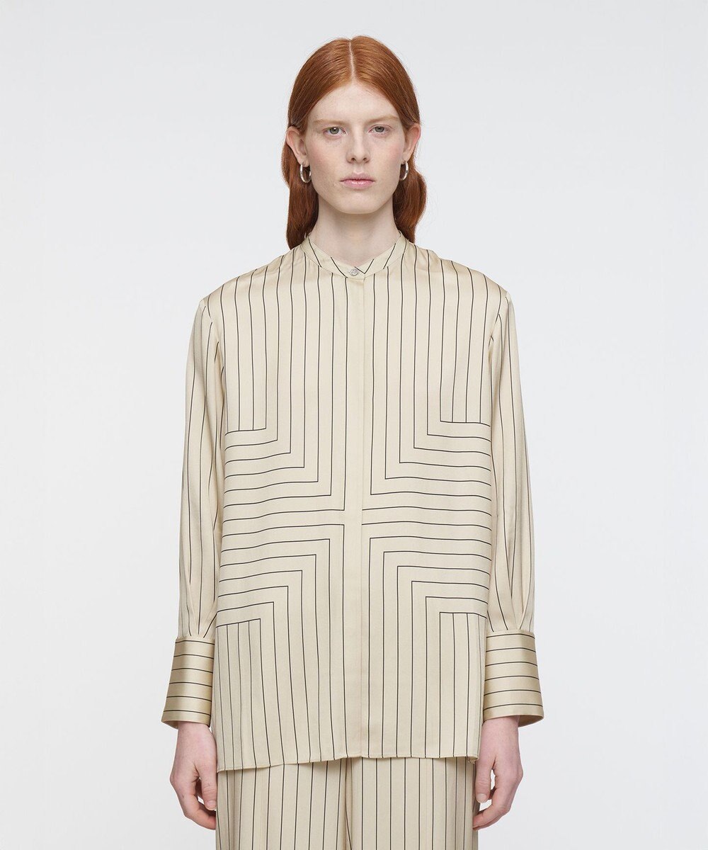 JOSEPH ジオメトリック アニメーション　ロングスリーブブラウス 
