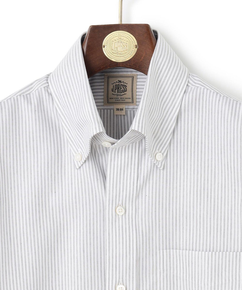 J.PRESS MEN 【Single Needle Tailoring / 形態安定】メランジカラーストライプ シャツ/B.D. 