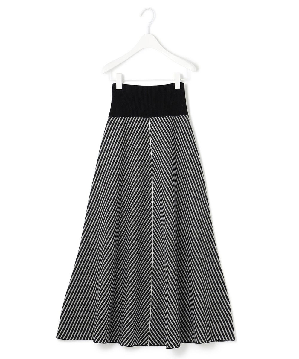 ICB ミルドウール ストライプ柄ニットスカート 