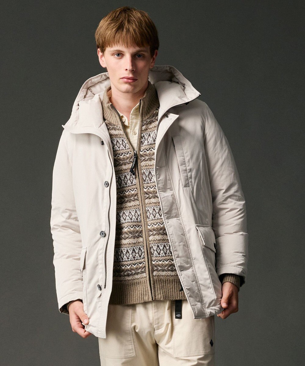 JOSEPH ABBOUD MOUNTAIN 【サスティナブル/ECO撥水/ECOファー/９ポケット】ナイロンピーチダウンコート 