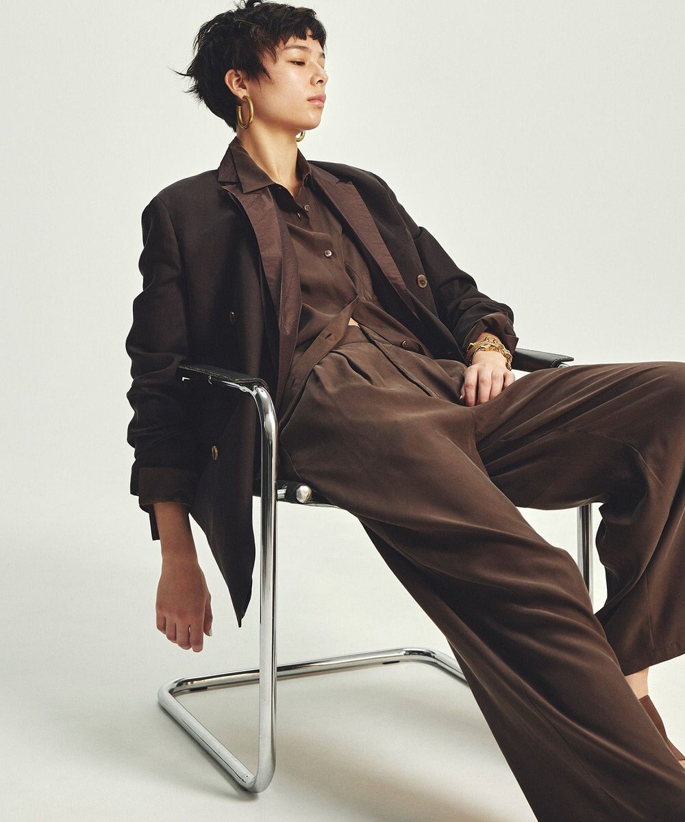 uncrave 【久慈暁子さん着用】シアー オーガンジー シャツ ジャケット 