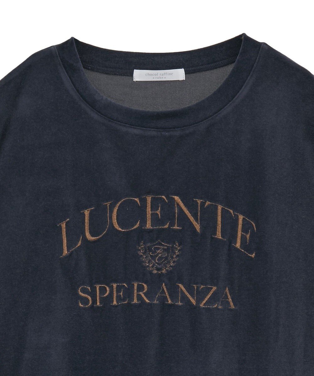 Green Parks ベロアロゴフレンチスリーブチュニック 