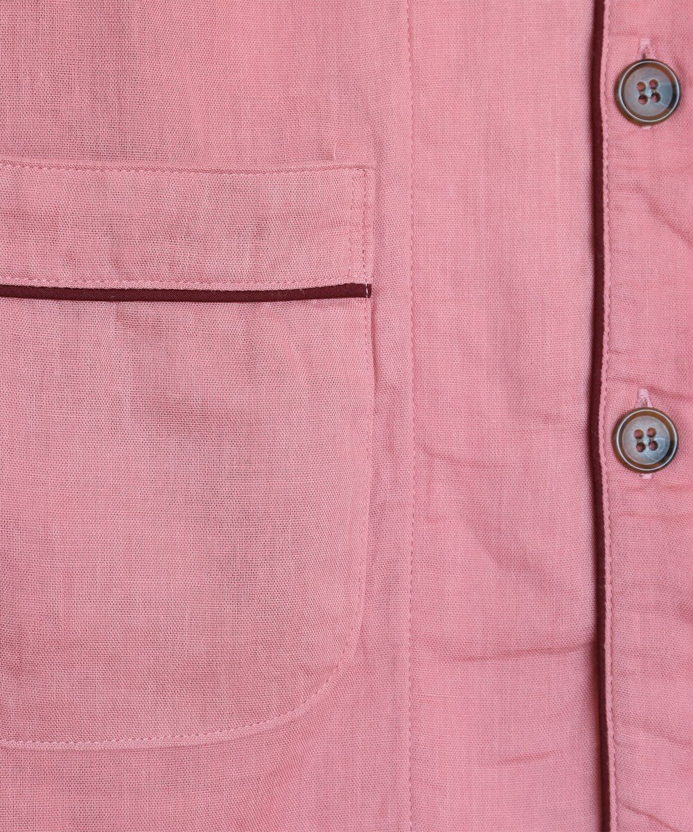 京和晒綿紗 【紗栄子さん愛用パジャマの色違い/UNISEX】ガーゼパジャマ 2重合わせ 草木染め【さんご】 