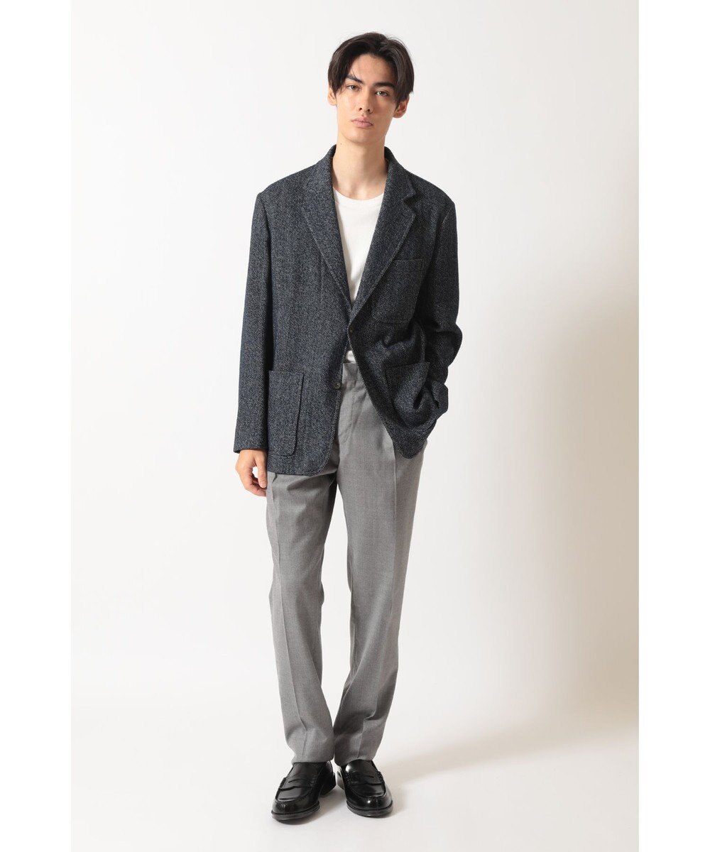 DAKS 軽量ヘリンボーン カジュアルテーラードブレザー 