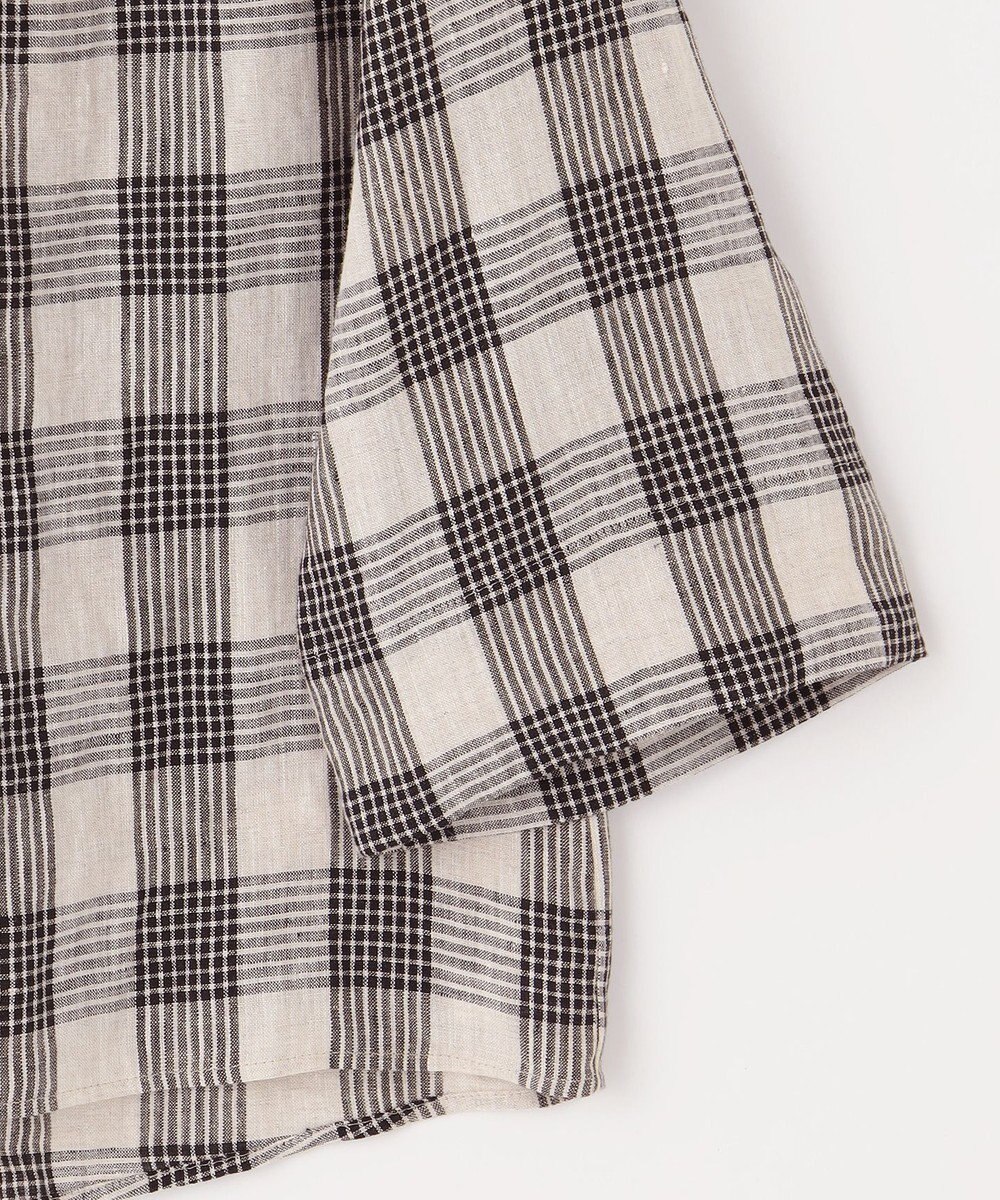 J.PRESS LADIES 【洗える】フレンチリネン チェック ブラウス 