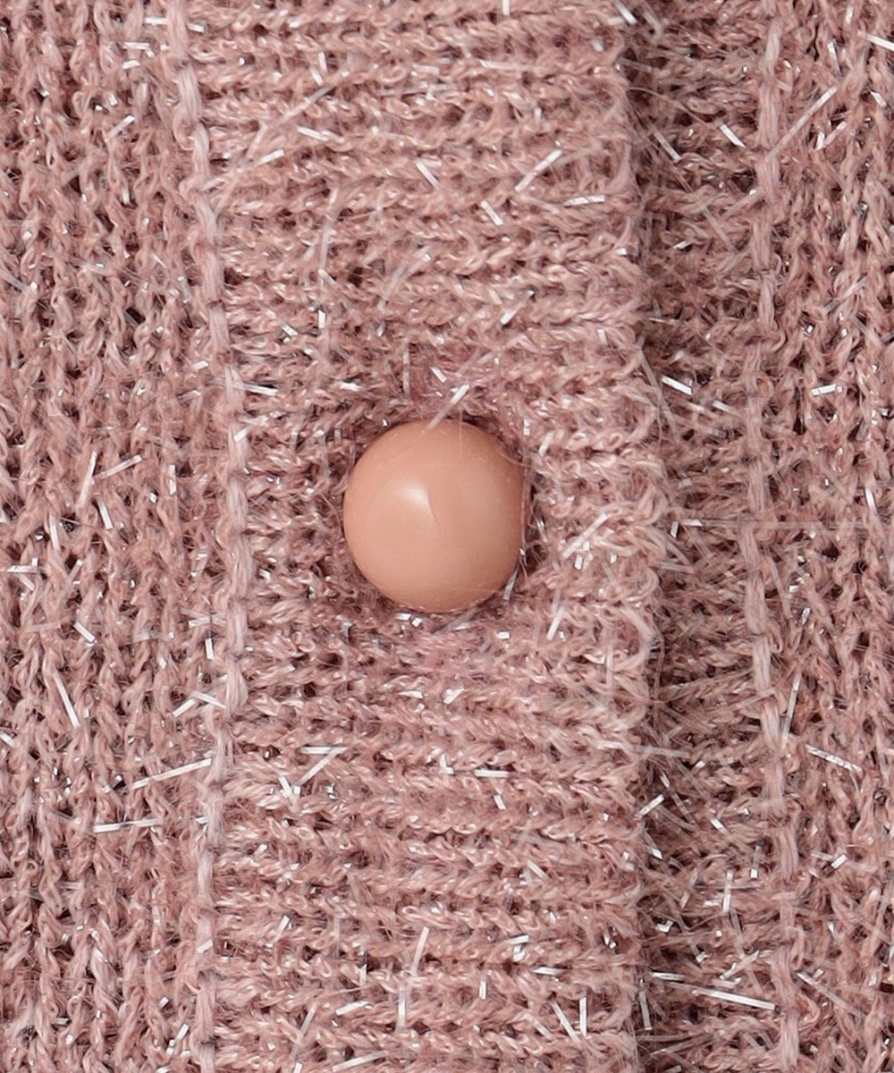 Feroux 【洗える】ラメシャギー カーディガン 